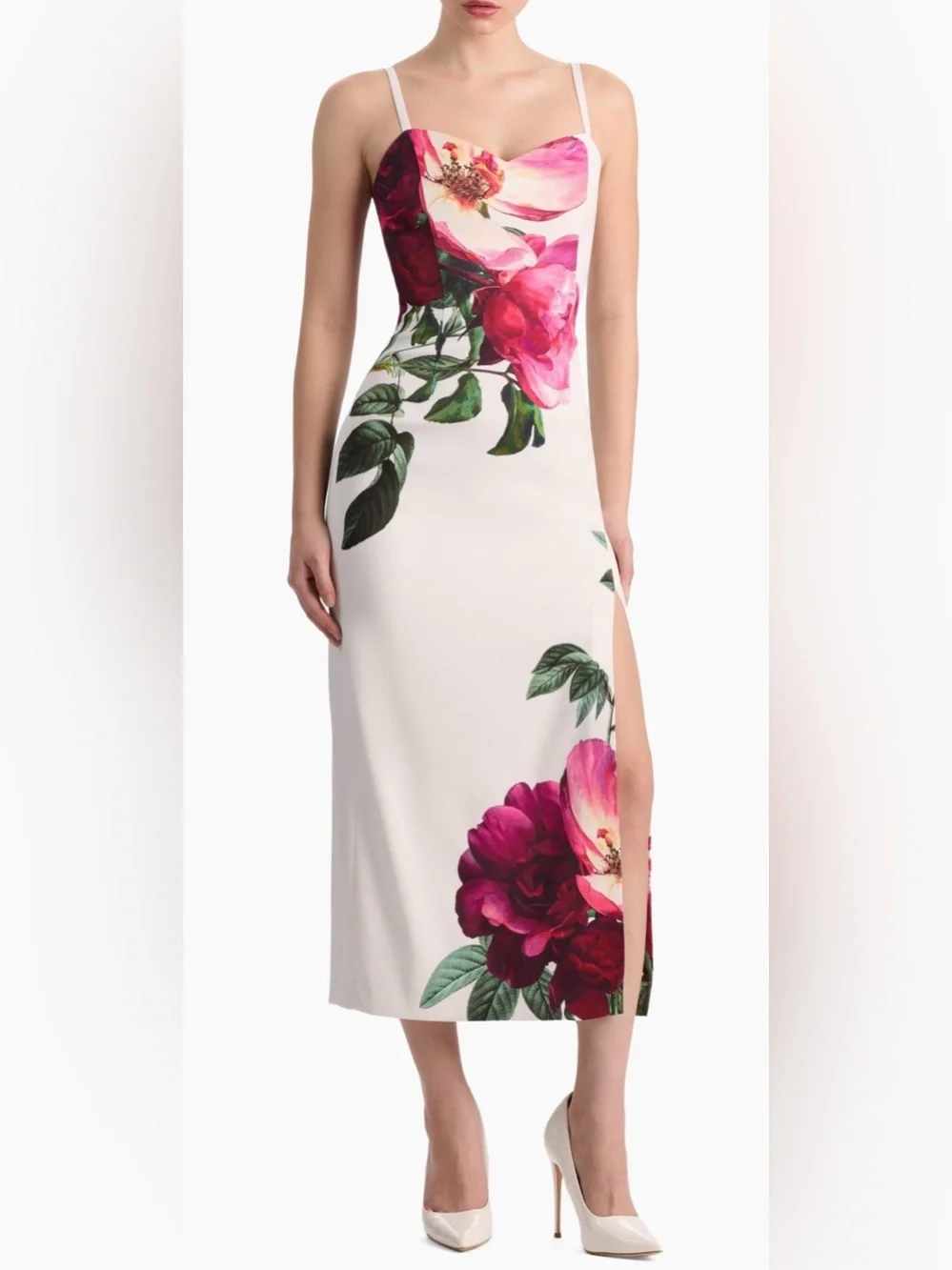Alice + Olivia Nina Sweetheart Midi-Dress - Picture 3 of 7